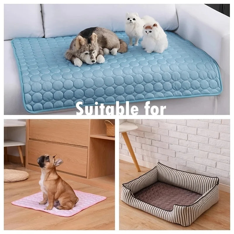 Summer Cooling Mat for Dogs & Cats – Durable Ice Pad Blanket