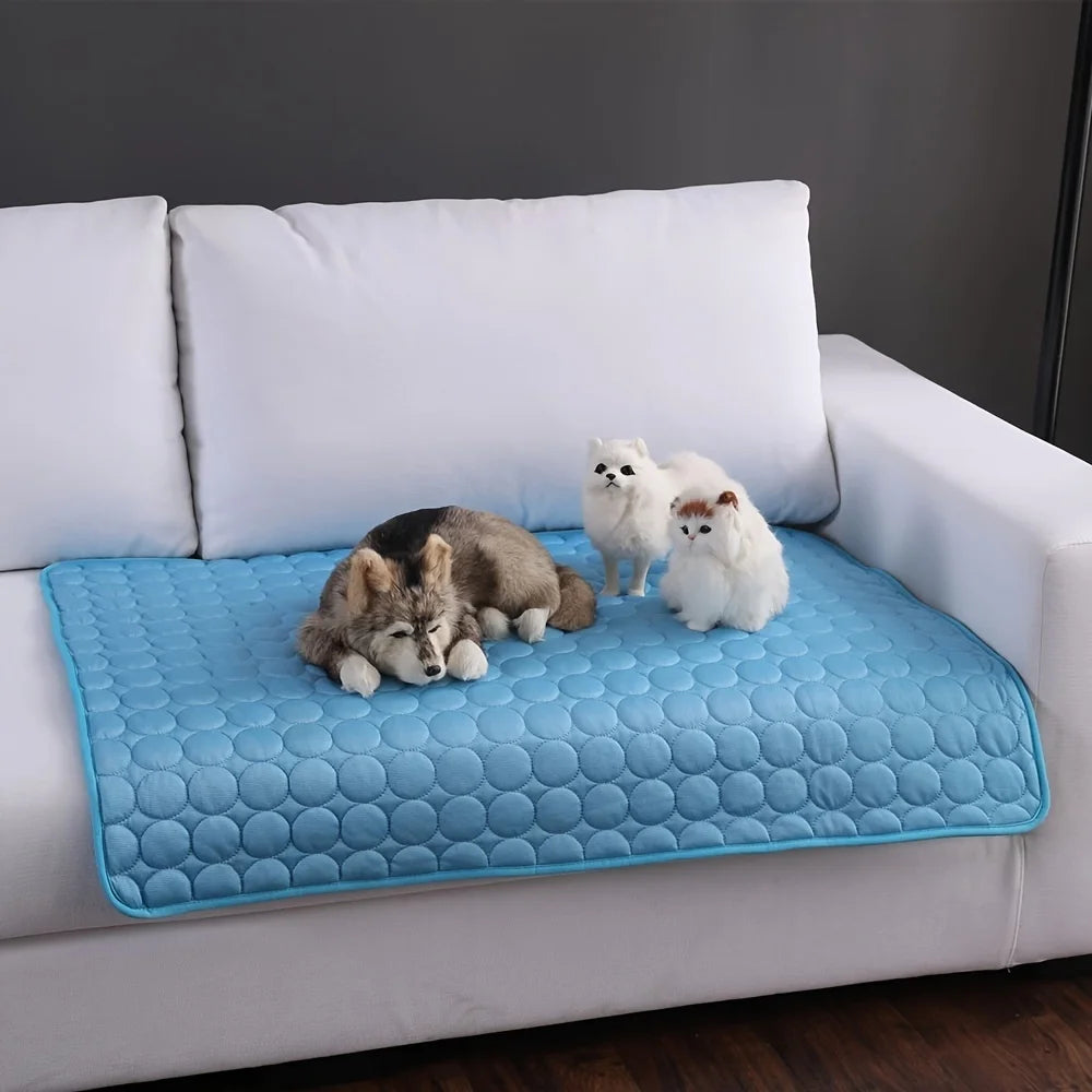 Summer Cooling Mat for Dogs & Cats – Durable Ice Pad Blanket