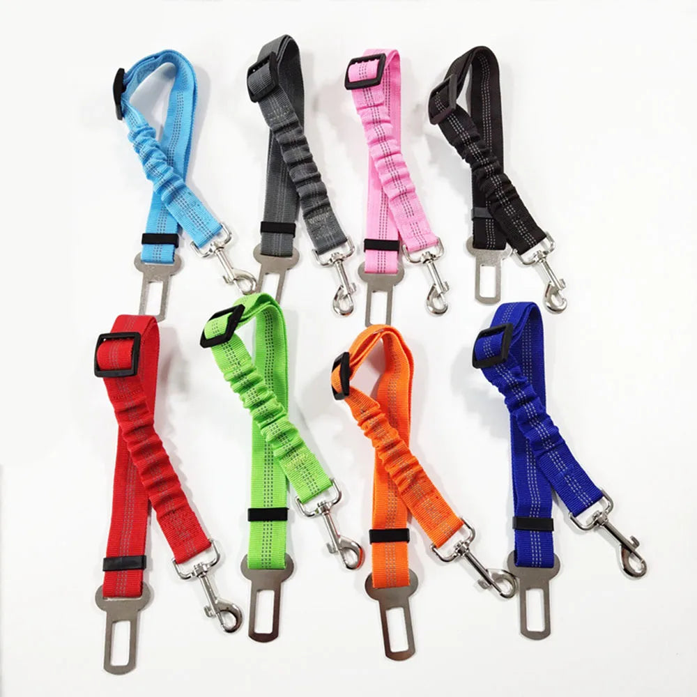 Adjustable Reflective Dog Car Seat Belt Harness