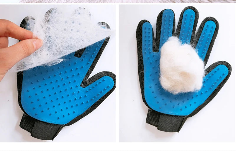 Pet Grooming Glove for Cats & Dogs – Hair Remover & Massager