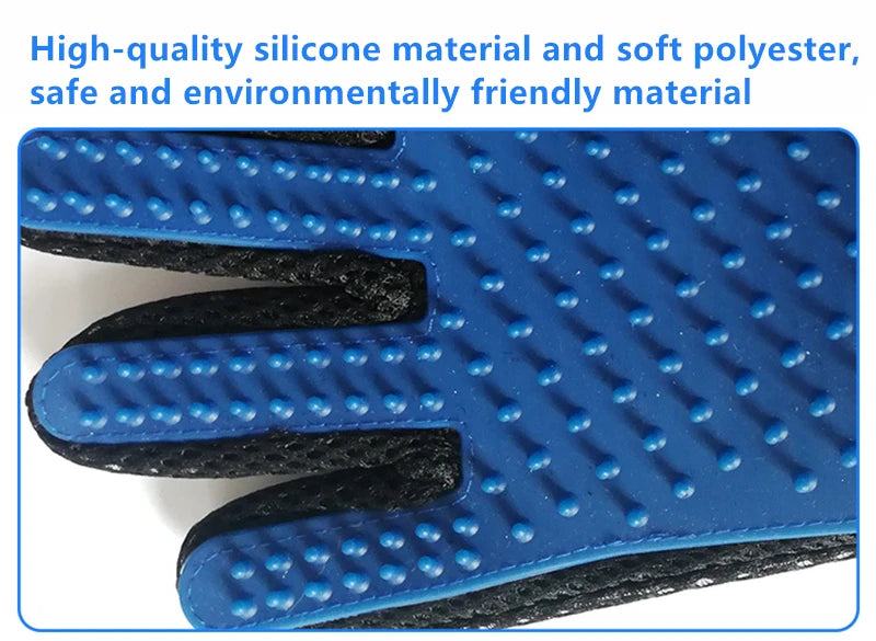 Pet Grooming Glove for Cats & Dogs – Hair Remover & Massager