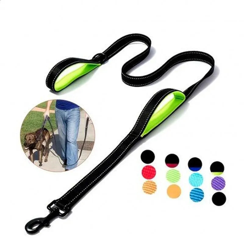 Heavy Duty Double Handle Nylon Dog Leash