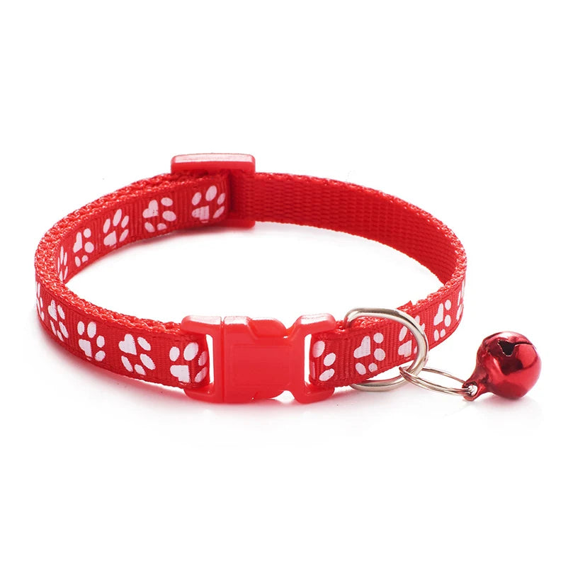 Cat Bell Collar – Adjustable Printed Pet Necklace, Multi-Color Options