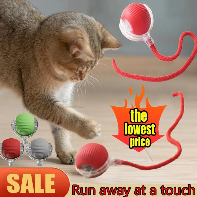 Automatic Rolling Cat Toy Ball – Self-Moving Electric Play Ball for Kittens