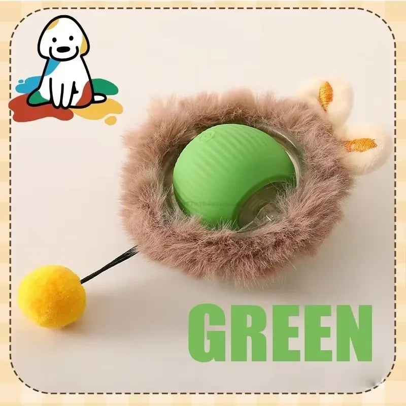 Automatic Rolling Cat Toy Ball – Self-Moving Electric Play Ball for Kittens