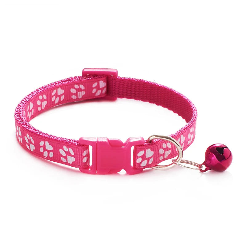 Cat Bell Collar – Adjustable Printed Pet Necklace, Multi-Color Options