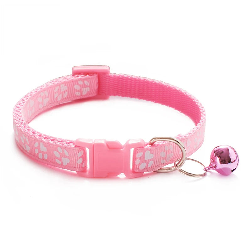 Cat Bell Collar – Adjustable Printed Pet Necklace, Multi-Color Options
