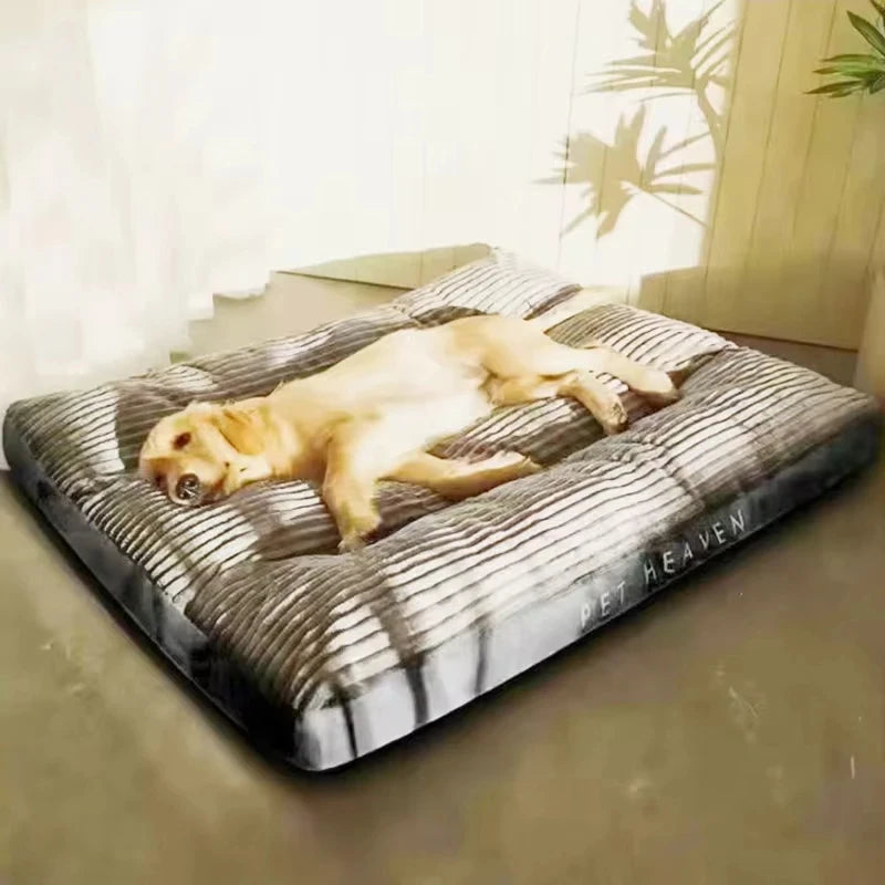 Winter Corduroy Dog Bed – Soft, Washable Sleeping Mat for All Sizes