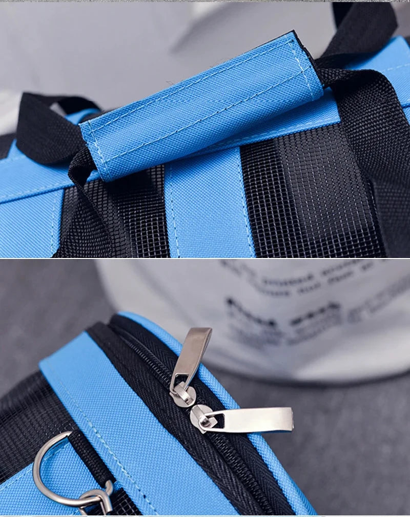 Foldable Mesh Pet Carrying Handbag for Cats & Small to Medium Dogs