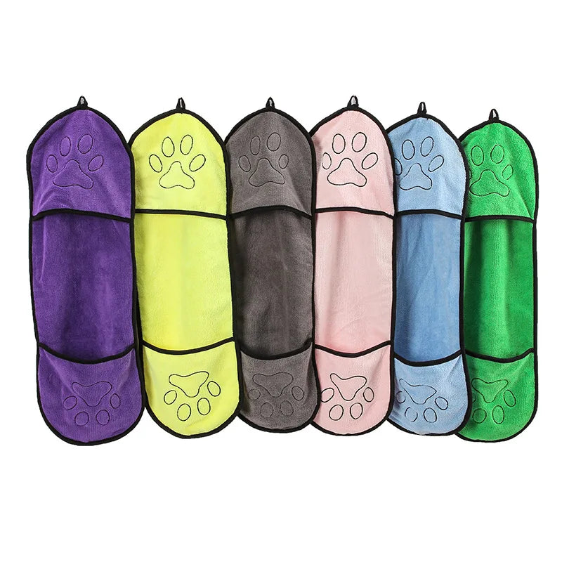 Quick-Dry Pet Towel – Soft, Absorbent Bath Robe for Dogs & Cats
