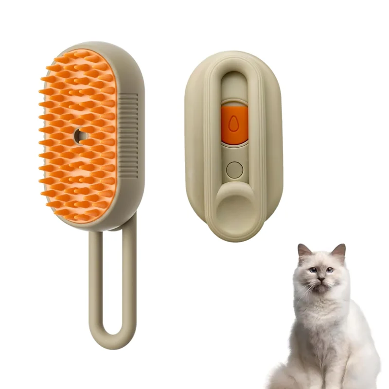 3-in-1 Electric Pet Hair Brush with Steam & Massage