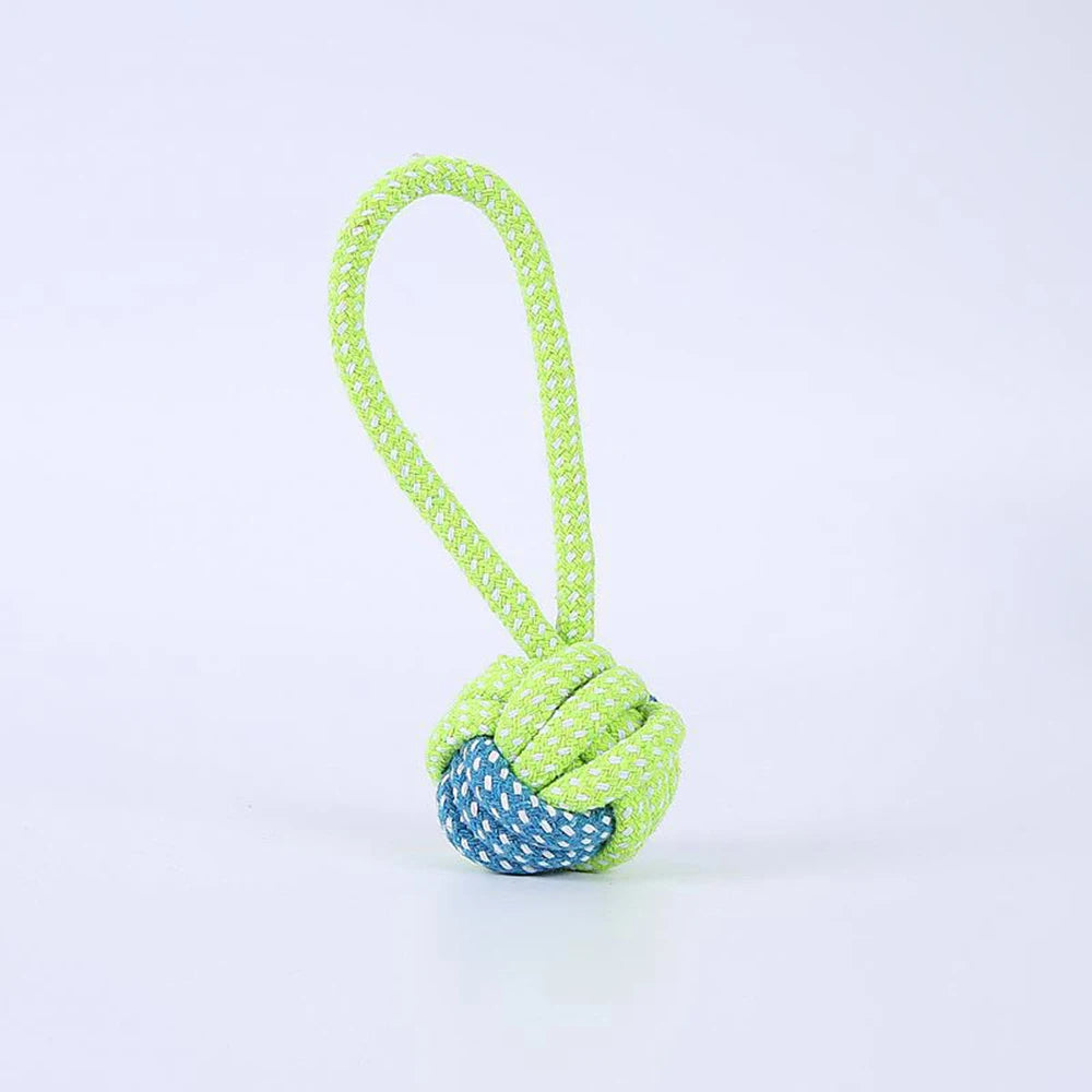 4PCS Bite-Resistant Cotton Rope Knot Ball Toy Set for Cats & Dogs