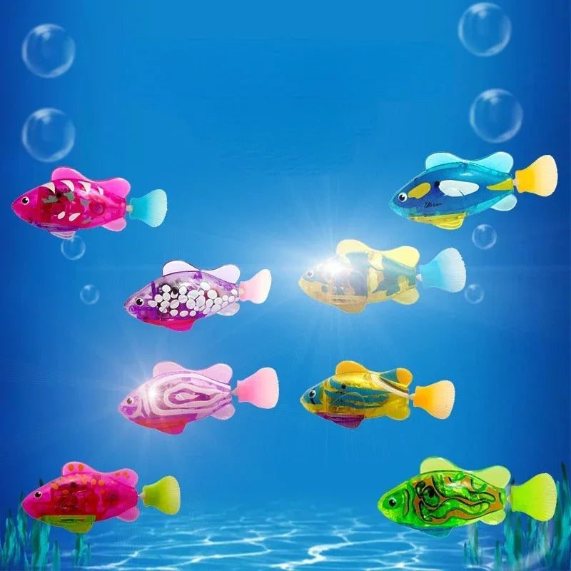 LED Interactive Swimming Robot Fish Toy for Cats