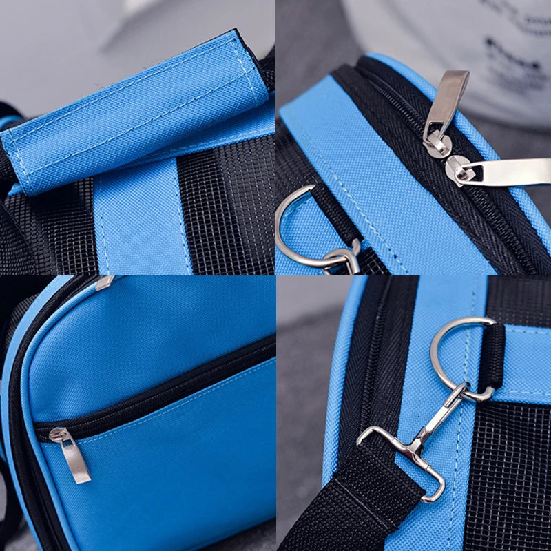 Foldable Mesh Pet Carrying Handbag for Cats & Small to Medium Dogs
