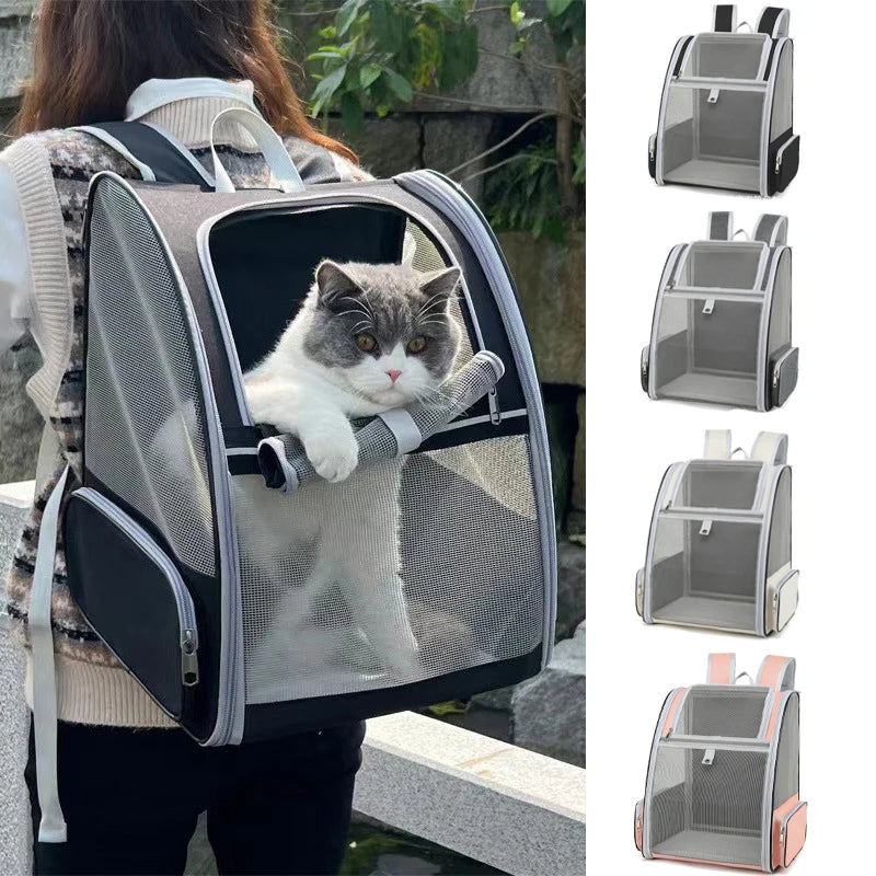 Breathable Outdoor Cat & Small Dog Carrier Backpack – Up to 6kg
