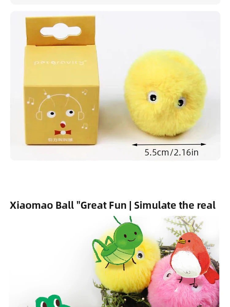 Interactive Plush Electric Catnip Ball Toy with Sound