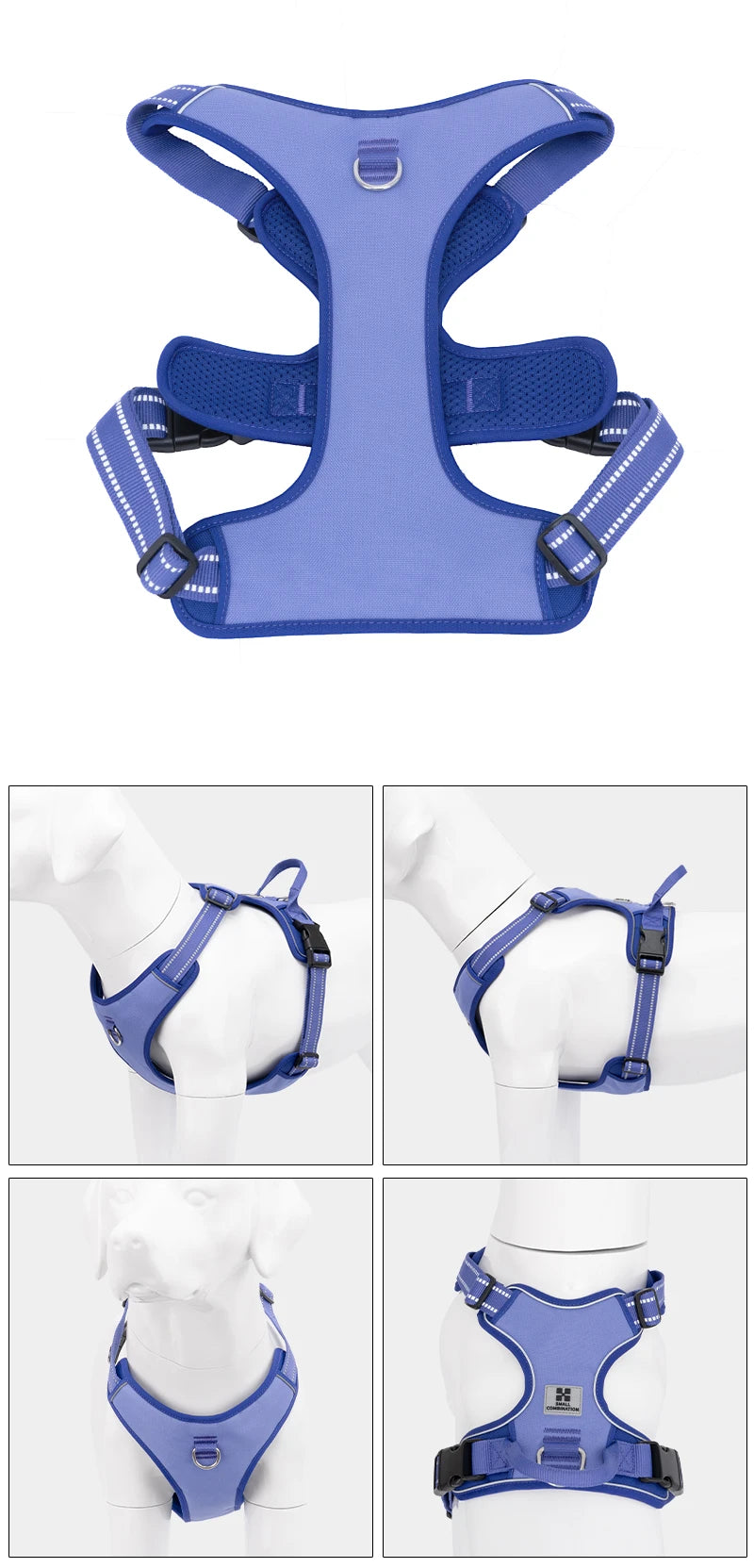 Personalized No-Pull Reflective Padded Dog Harness