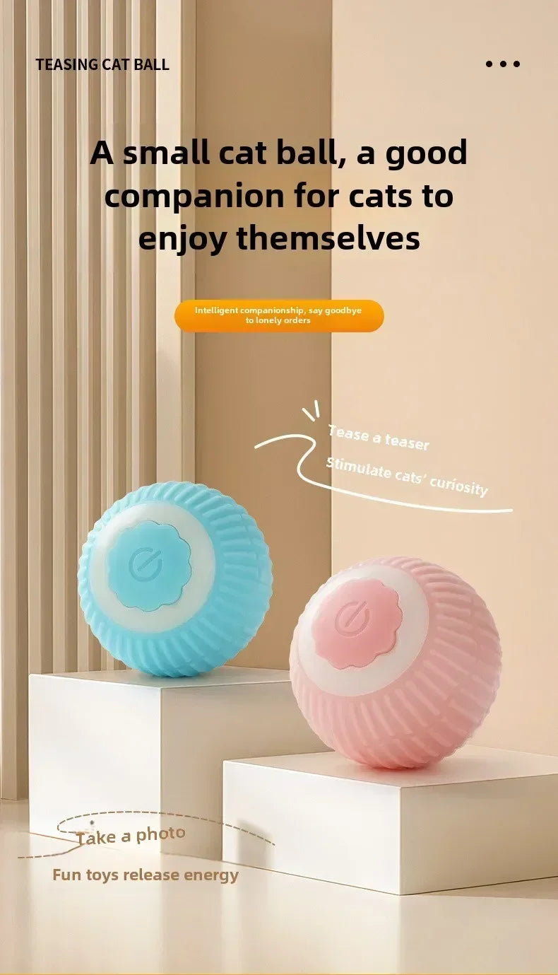Rechargeable Interactive Rolling Ball Toy for Cats and Dogs