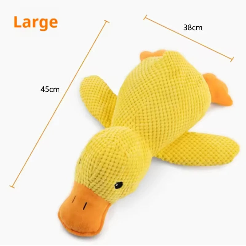 Durable Squeaky Duck Plush Toy for Dogs – Calming & Chew-Friendly