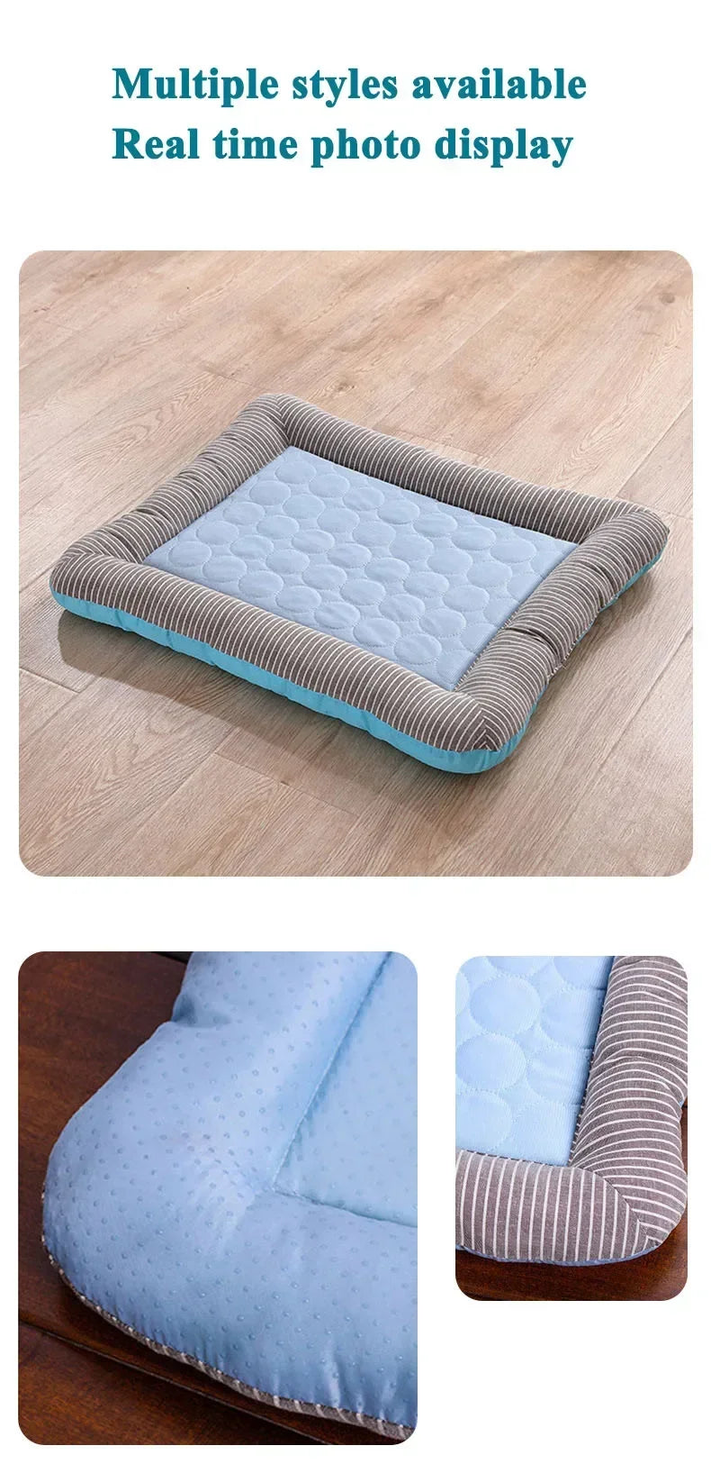 Cooling Pad for Dogs & Cats – Soft Ice Silk Summer Mat