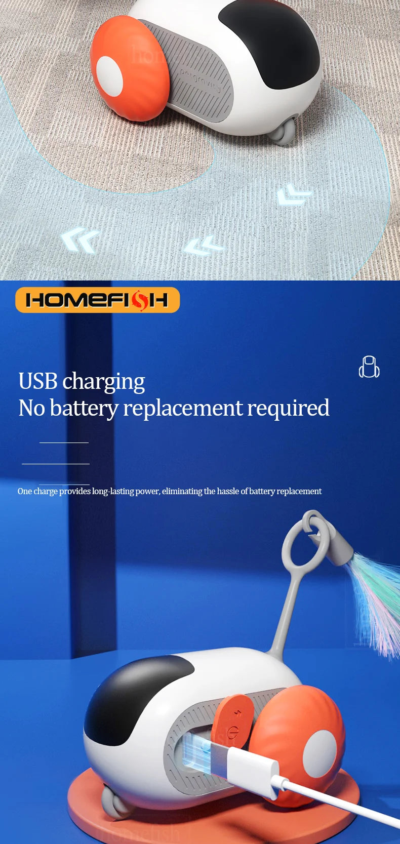 Smart Remote-Controlled Toy Car for Cats & Dogs – 2 Modes, Interactive Play