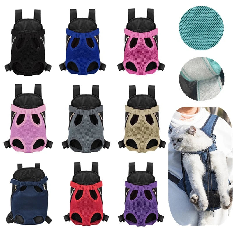 Breathable Pet Carrier Backpack – Front Travel Bag for Small Dogs & Cats