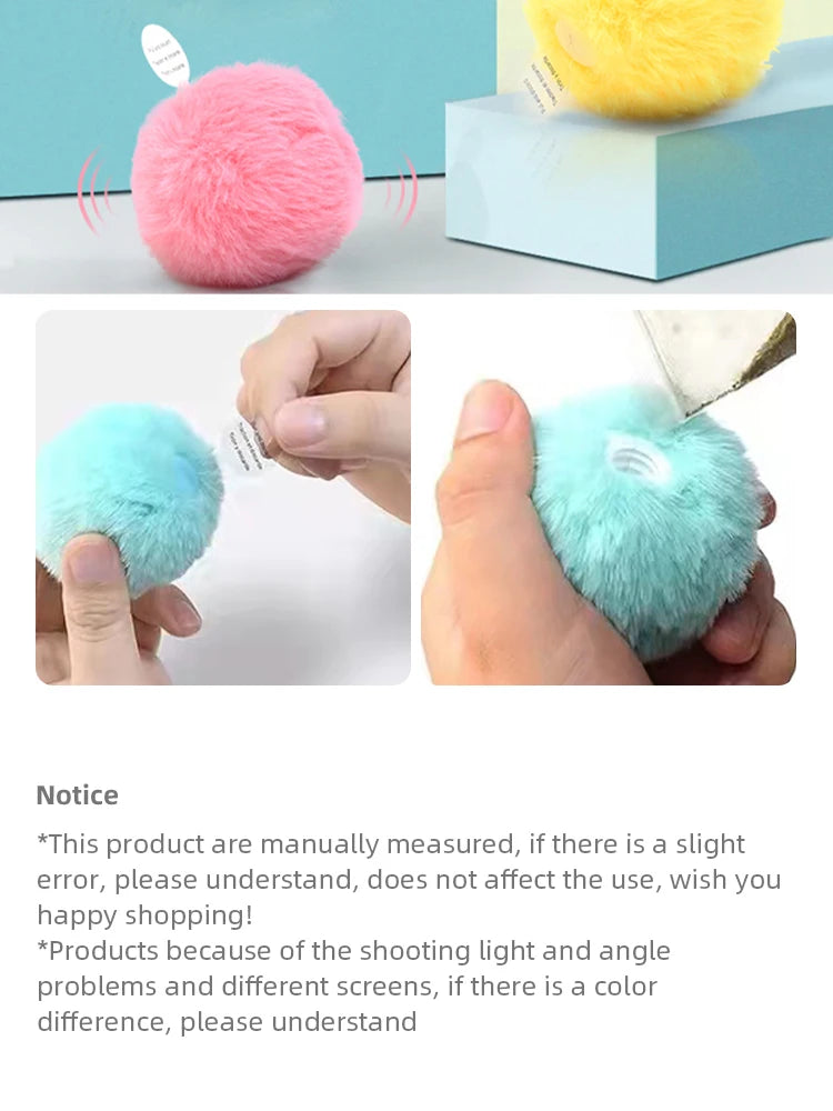 Interactive Plush Electric Catnip Ball Toy with Sound