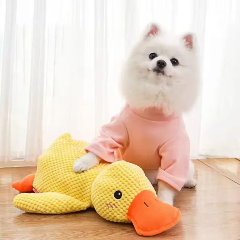 Durable Squeaky Duck Plush Toy for Dogs – Calming & Chew-Friendly