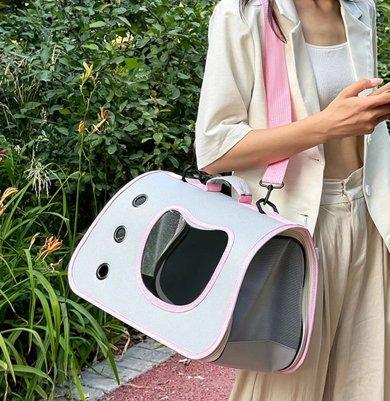 Foldable Breathable Pet Carrier Bag for Small Dogs & Cats
