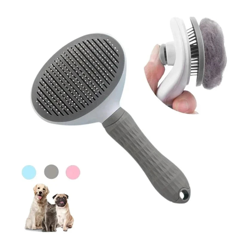 Pet Grooming Comb – Stainless Steel Brush for Cats & Long-Hair Dogs