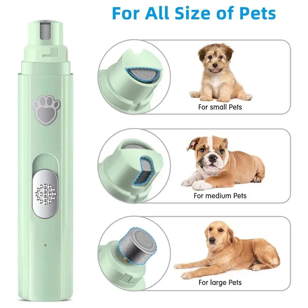 Rechargeable Electric Dog Nail Grinder – Painless Pet Nail Trimmer with Polisher