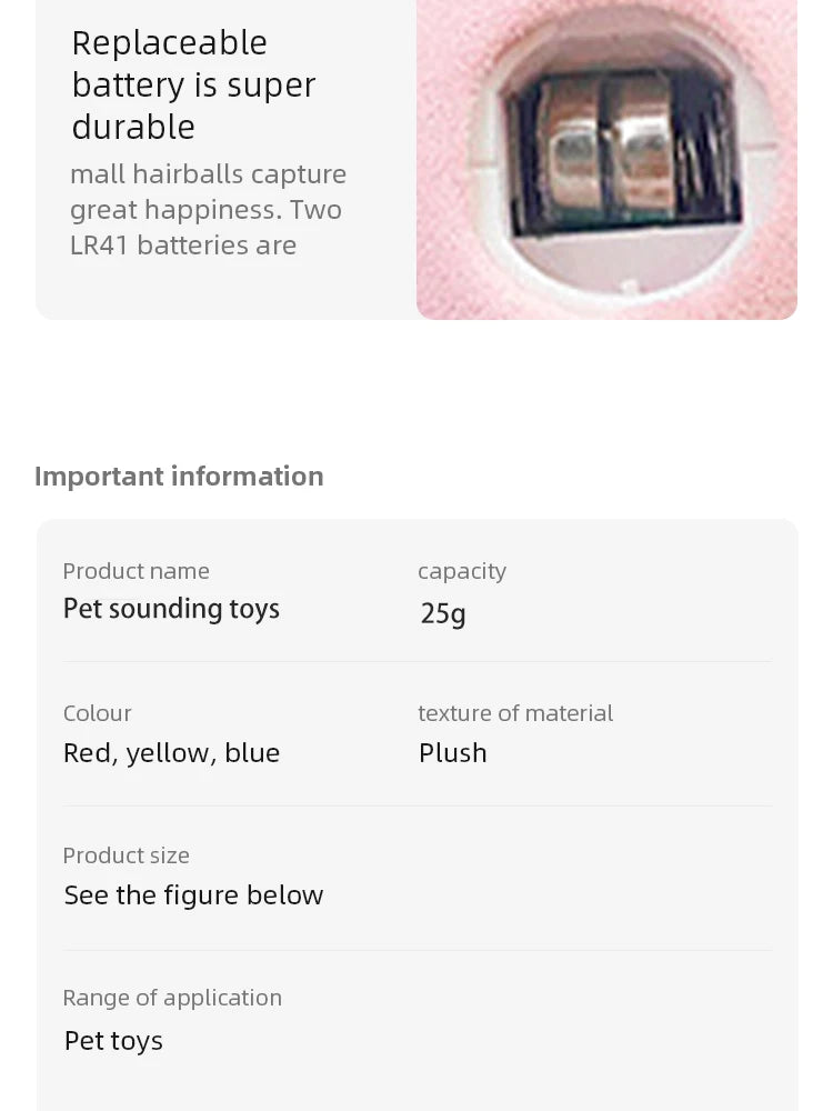 Interactive Plush Electric Catnip Ball Toy with Sound