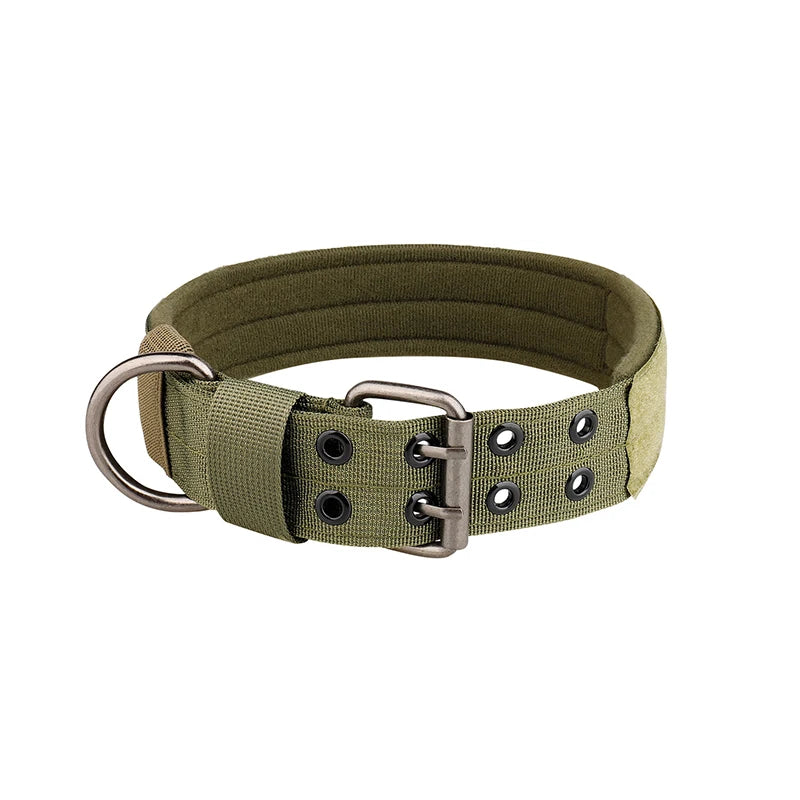 Adjustable Tactical Nylon Dog Collar for Medium & Large Dogs
