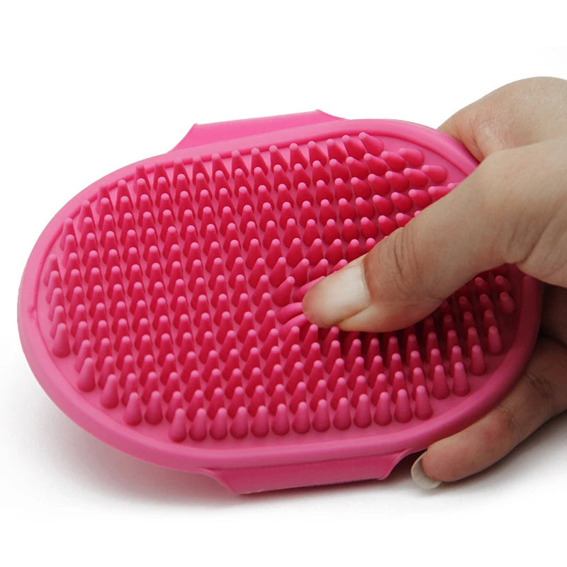 Soft Silicone Pet Bath Brush – Dog & Cat Hair Remover and Massage Comb