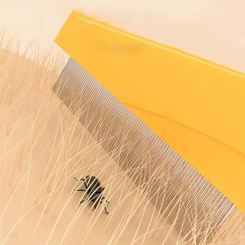 Pet Hair Shedding & Flea Comb – Stainless Steel Grooming Tool for Cats & Dogs