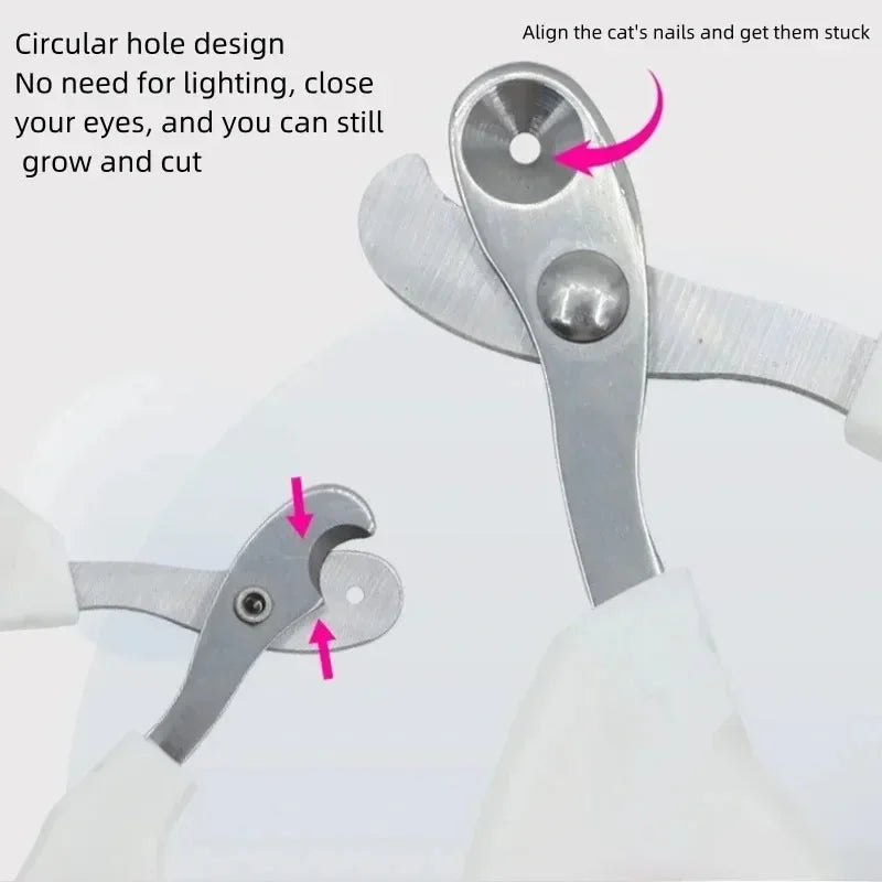Professional Cat & Dog Nail Clippers – Stainless Steel Grooming Trimmer
