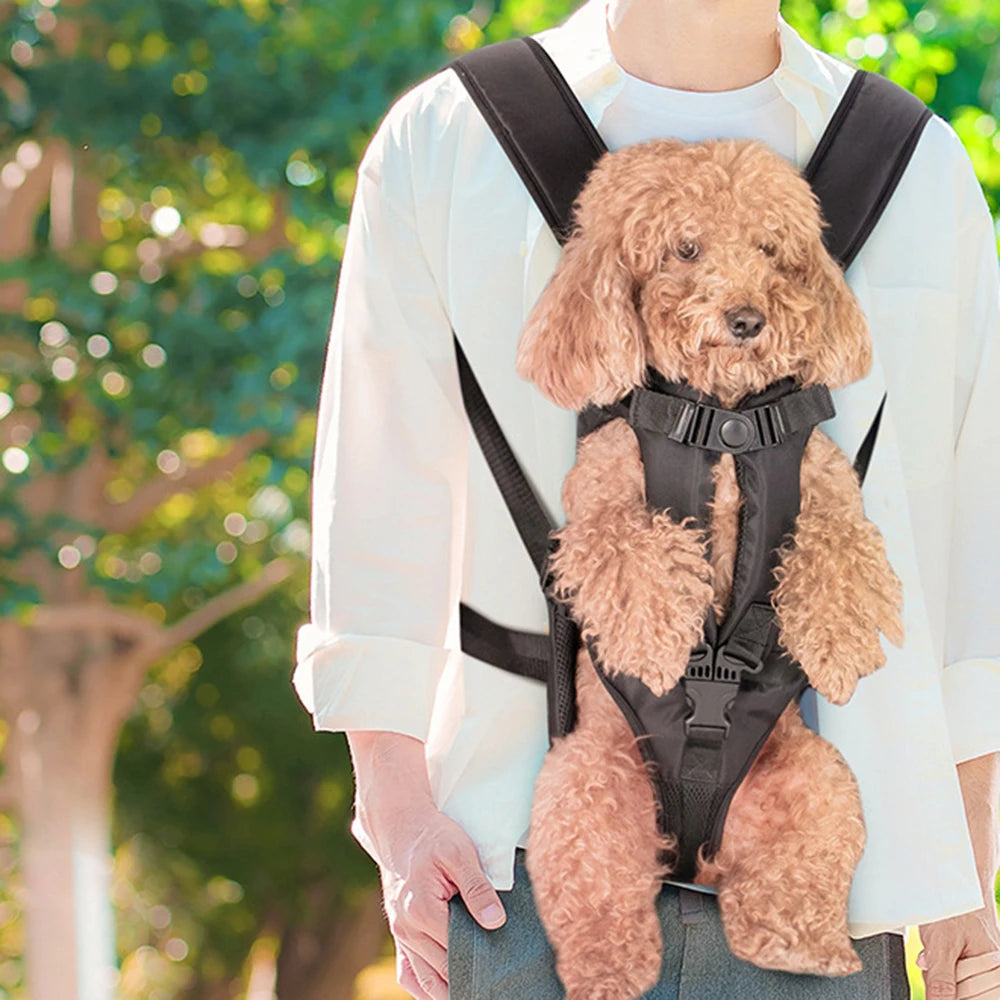 Adjustable Front Dog Carrier Backpack for Hiking & Cycling