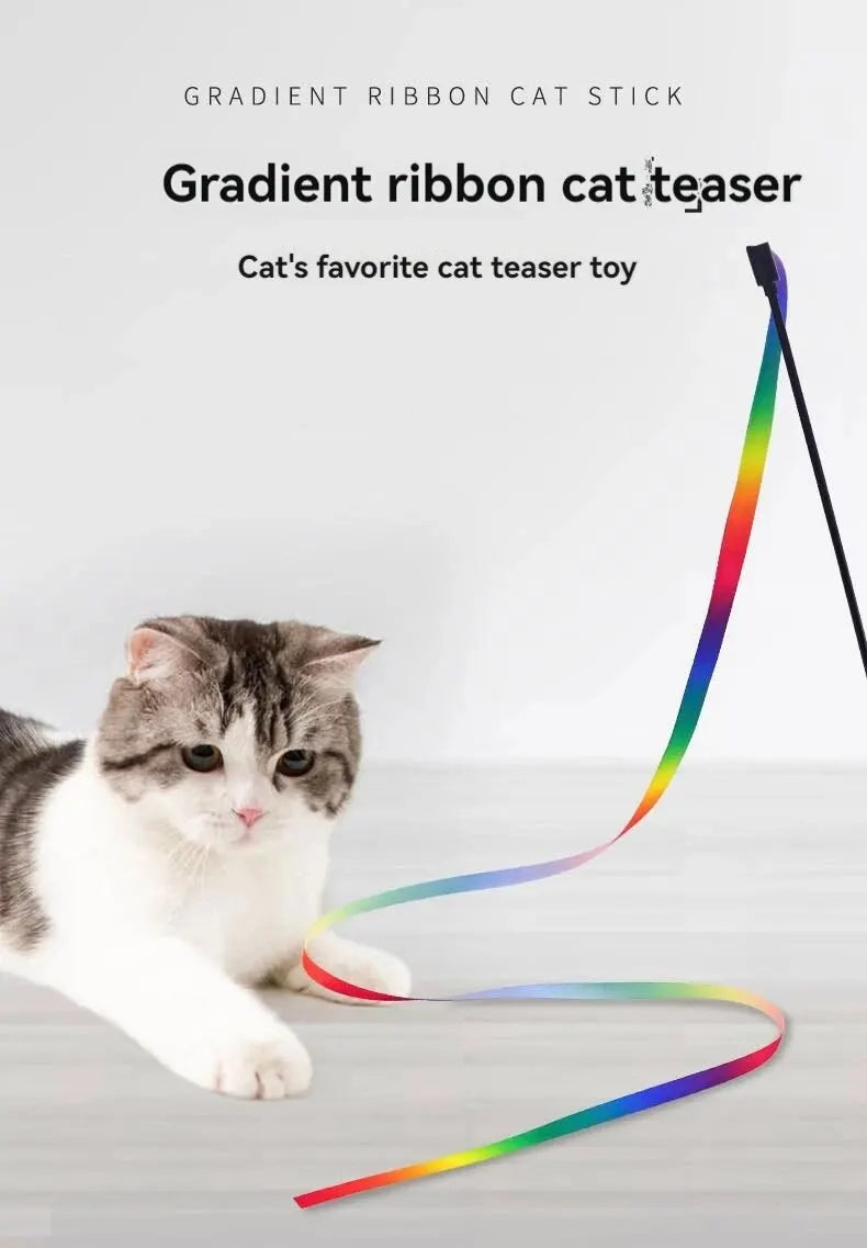 Interactive Cat Teasing Stick Toy – Fun for Cats & Small Dogs