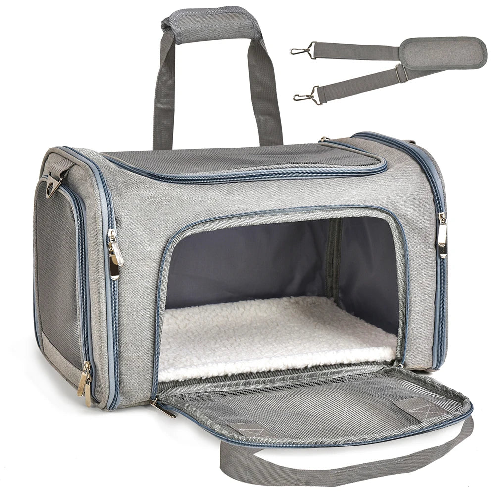 Soft-Sided Pet Carrier Backpack – Airline Approved Travel Bag for Small Dogs & Cats