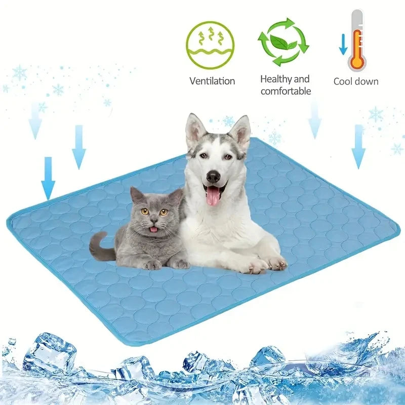 Summer Cooling Mat for Dogs & Cats – Durable Ice Pad Blanket