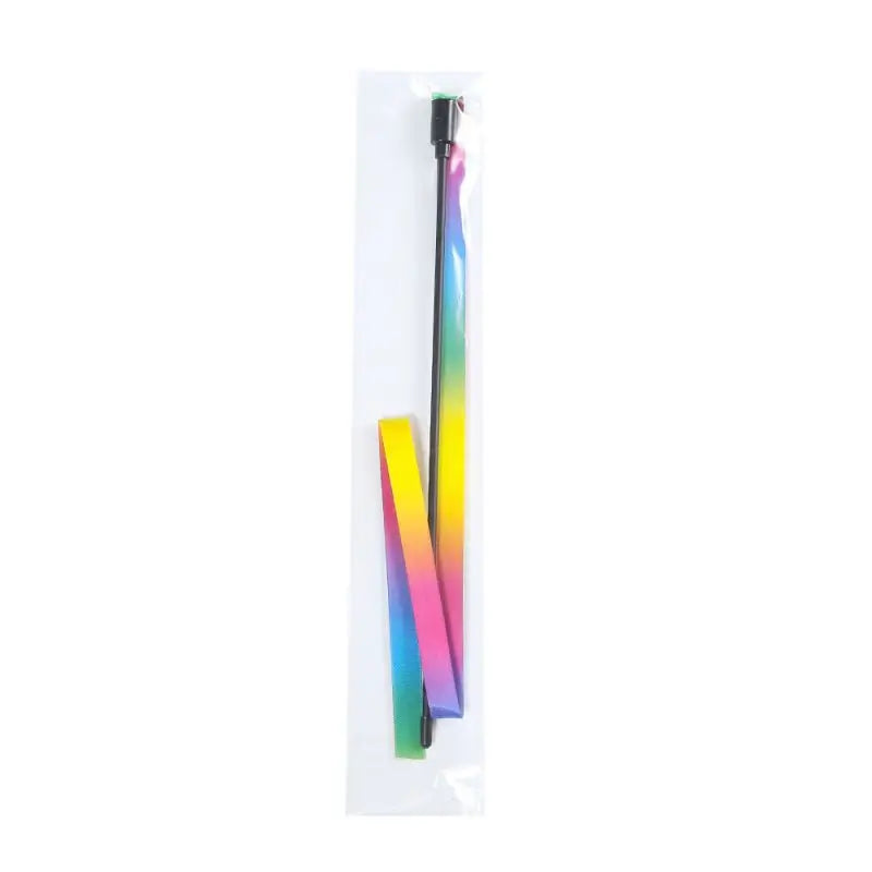 Rainbow Strips Cat Teaser Wand – Interactive Play Toy
