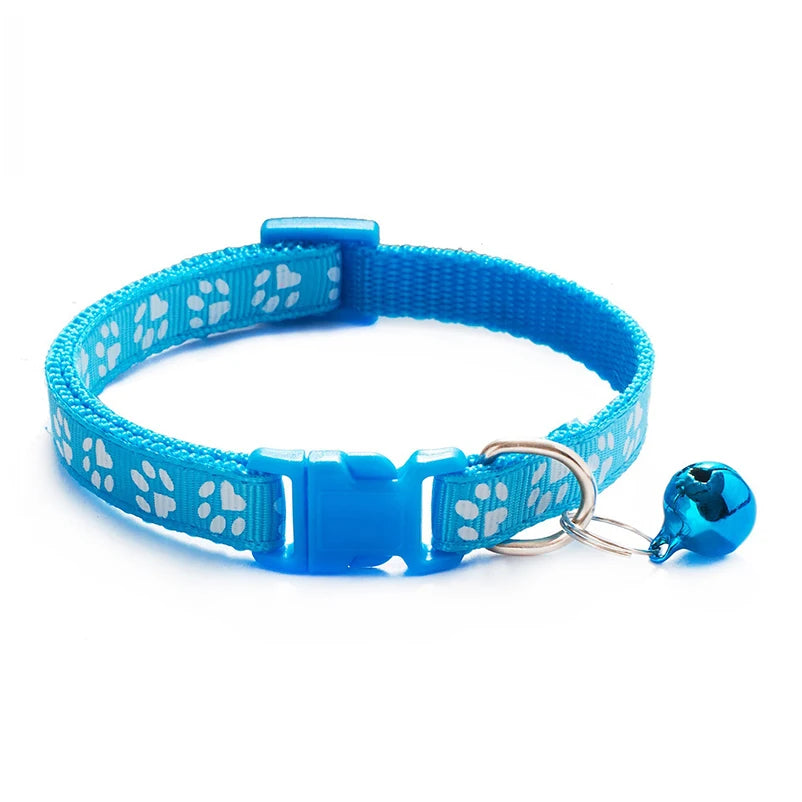Cat Bell Collar – Adjustable Printed Pet Necklace, Multi-Color Options