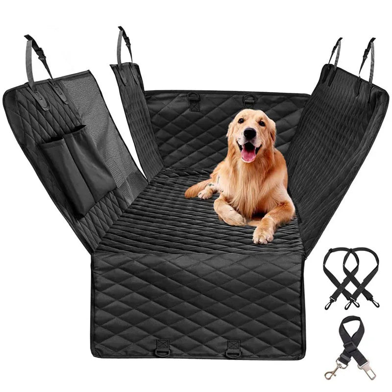Waterproof Double Zipper Car Pet Seat Pad – 143×153cm Rear Seat Cushion