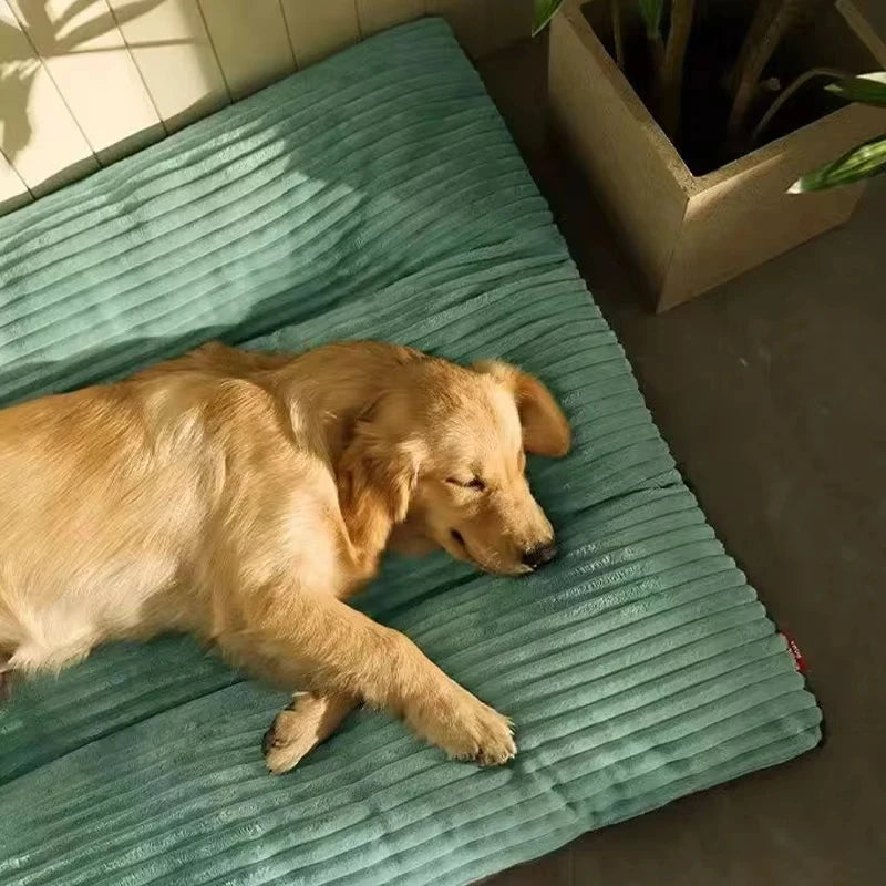 Winter Corduroy Dog Bed – Soft, Washable Sleeping Mat for All Sizes