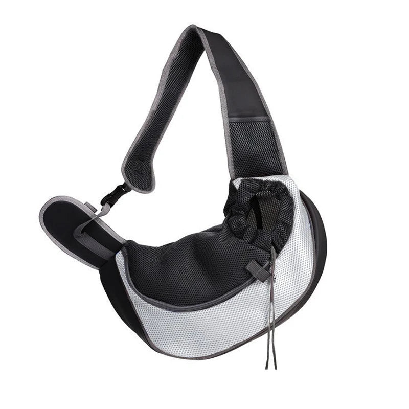 Pet Sling Carrier Bag – Mesh Travel Shoulder Tote for Cats & Small Dogs