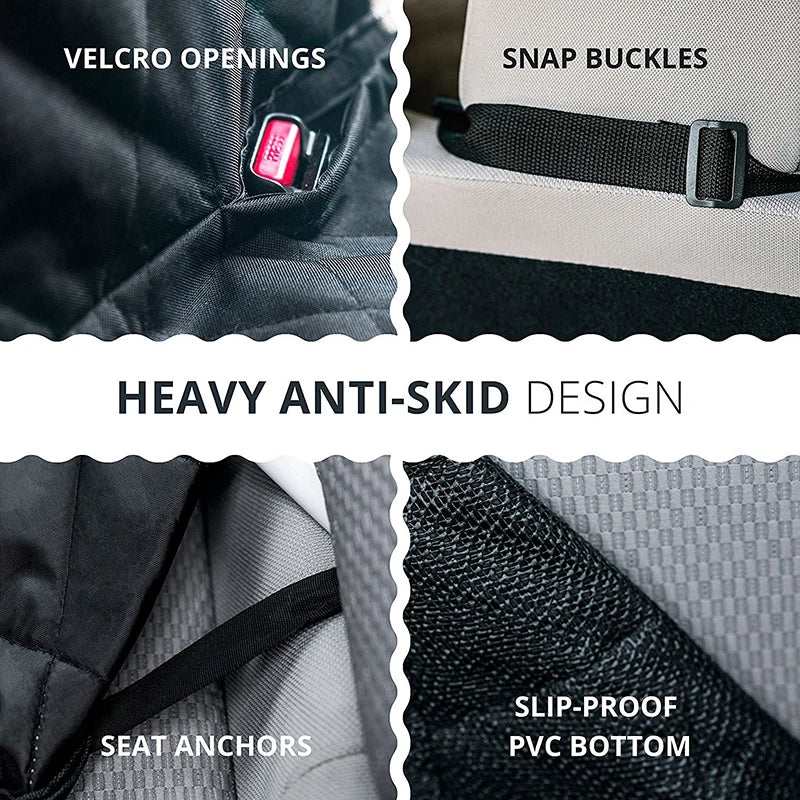 Waterproof Double Zipper Car Pet Seat Pad – 143×153cm Rear Seat Cushion