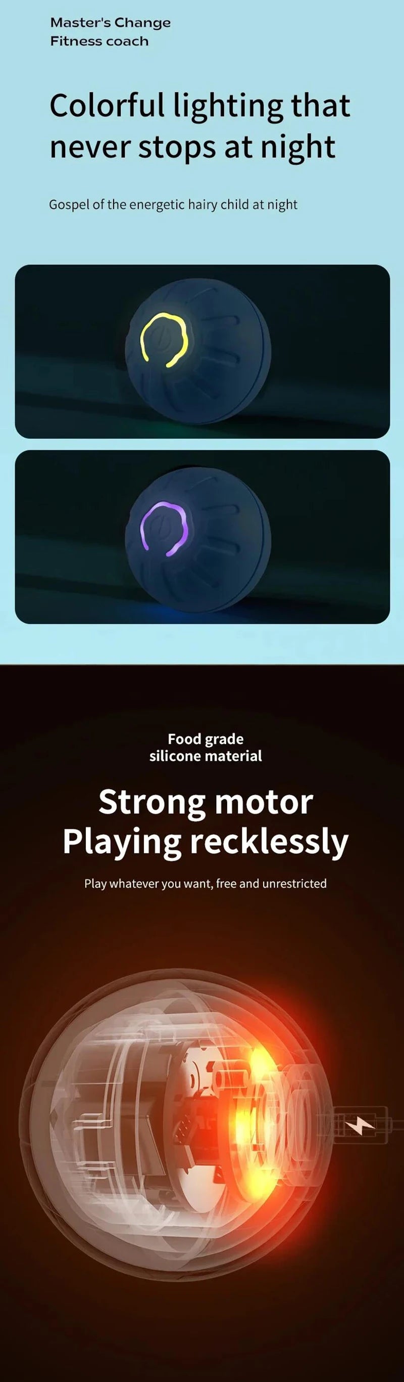 Smart Interactive Dog Toy Ball – USB Rechargeable & Auto-Moving