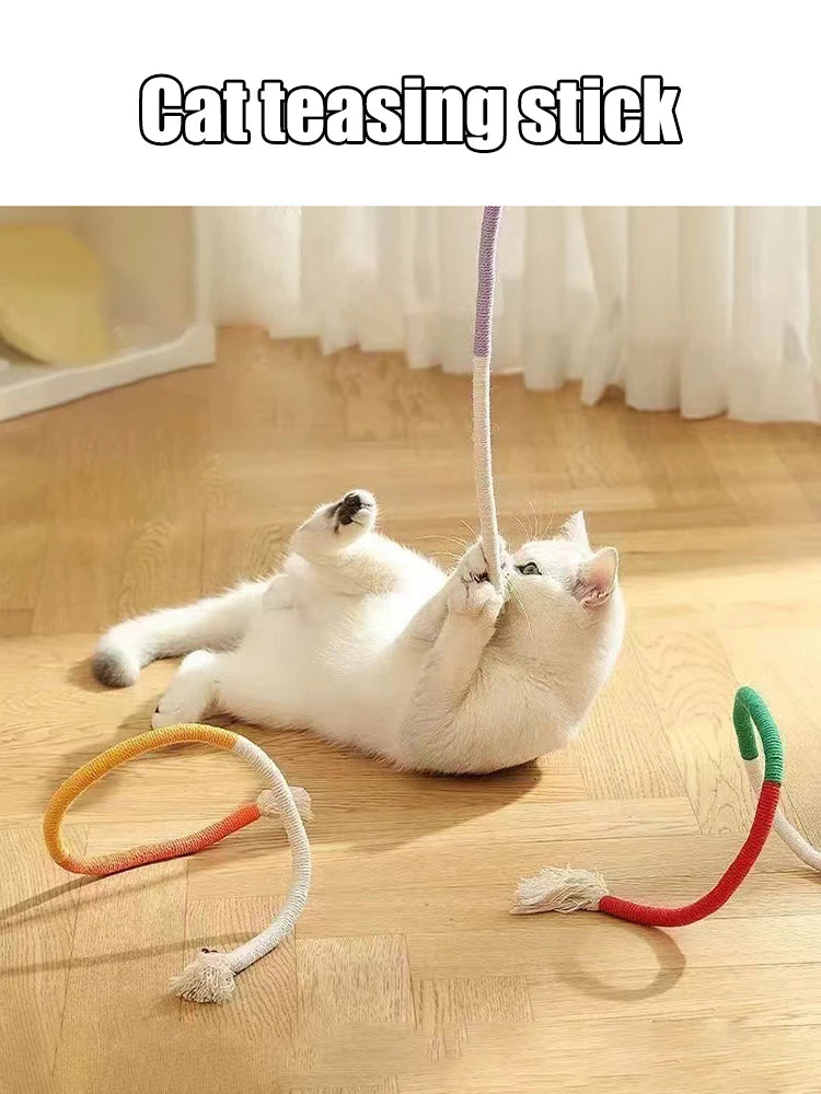 Cat Chew Rope Toy with Catnip – Safe Teeth Cleaning Toy