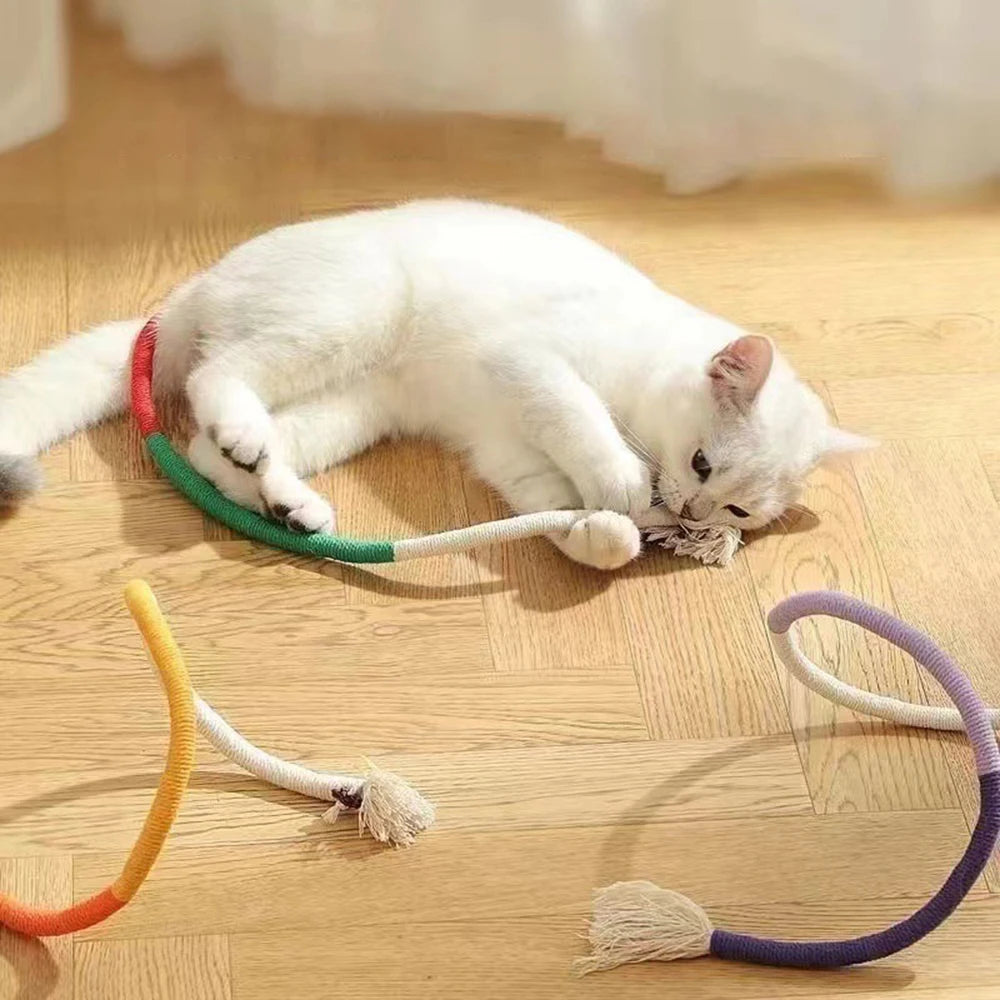 Cat Chew Rope Toy with Catnip – Safe Teeth Cleaning Toy