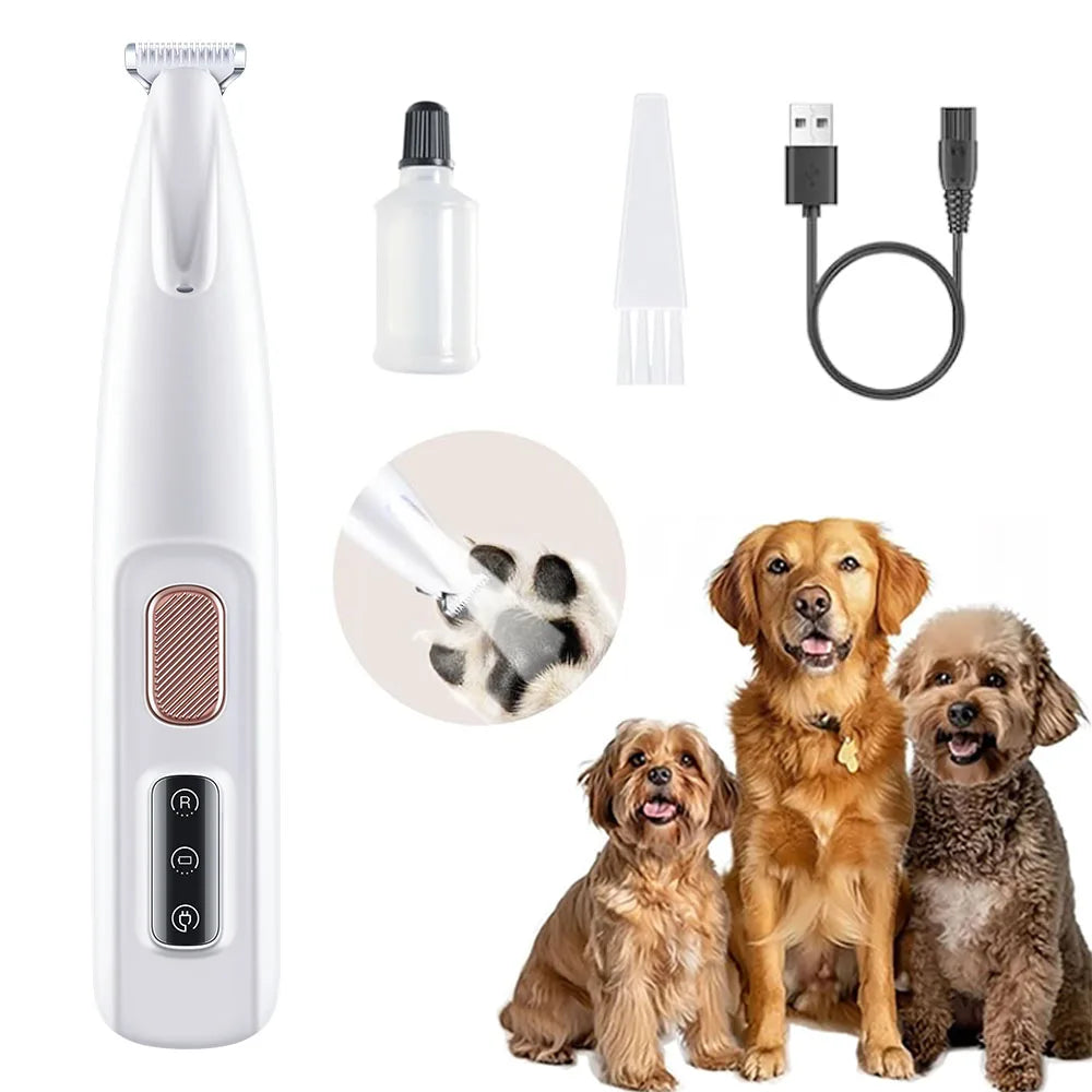 LED Pet Grooming Trimmer – Low Noise & Waterproof